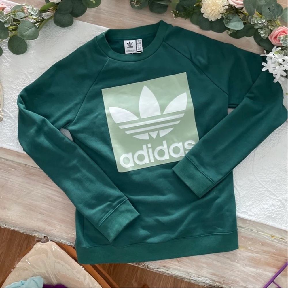 Adidas Green Logo Sweatshirt